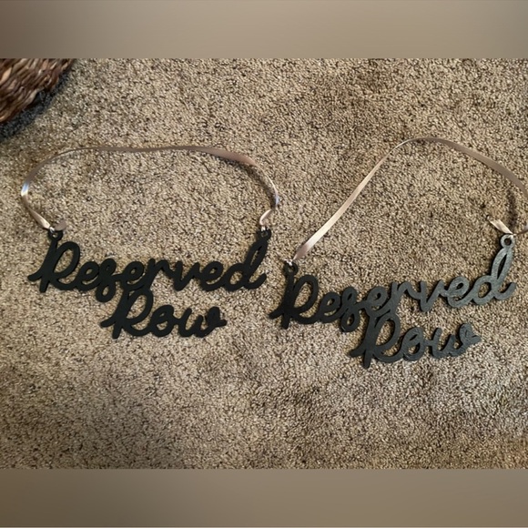 2 hanging ‘Reserved Row’ signs - Picture 2 of 2